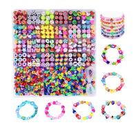 GIDWRIY 2300 Piezas Kit para Hacer Pulseras y Collares,Abalorios para Pulseras Letras,Bracelet Beads,Bricolaje Cuentas de Colores,Kit para Hacer Pendientes Niña,Cuentas para Pulsera para Manualidad