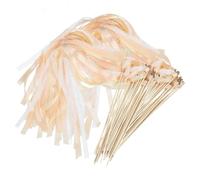 GIDWRIY 30 Piezas Varitas de Boda con Campanas,Varitas Mágicas Boda,Wedding Wand,Serpentina de Cintas para Bodas,Palos Varitas de Hada de Cinta,Palitos de Encaje con Cinta para Decoracion de Fiestas