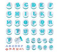 GIDWRIY 36 Piezas Cortadores Letras y Numeros,Moldes Letras y Numeros para Fondant,Cortador de Galletas Letras,Moldes para Hacer Galletas de Formas,Cortadores para Reposteria,Accesorios para Hornear
