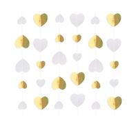 GIDWRIY 4 Piezas Guirnalda de Corazones de Papel,Guirnalda Corazon para Colgar,Guirnaldas Decoracion Habitacion Corazon,Guirnaldas Colgante para Bodas,Decoracion Fiesta para Colgar para Decoar