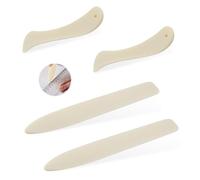 GIDWRIY 4 Piezas Plegadora de Papel Hueso,Plegadera de Scrapbooking Hueso,Carpeta de Hueso,Plegadera para Doblar Papel,Plegaderas de Hueso Encuadernacion,Bone Folder para Manualidades Papel