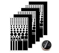 GIDWRIY 6 Hojas Pegatinas de Bloqueo de Luz Led,Light Dimming Stickers,Lámina de Atenuación de Luz,Filtros Led de Atenuación de Lu,Láminas Reguladoras,Adhesivo de Oscurecimiento para Hogar, Oficina