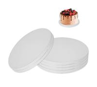 GIDWRIY 6 Piezas Base para Tartas Redonda 12 MM X 8 Inch,Bandejas de Cartón para Tartas,Cake Drum,Soporte para Tartas Redonda,Bases para Pastelería,Plato Tarta Carton,Base para Pasteles Decoración