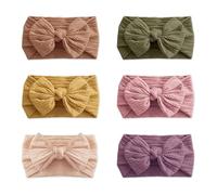 GIDWRIY 6 Piezas Diadema Lazo Bebe Recien Nacido,Cintillos para Bebes Niña Turbantes,Cinta Pelo Niña,Baby Hairband,Baby Headband,Diademas Elásticas Niña,Accesorios Pelo Bebe para BebéS Set de Regalo
