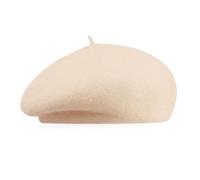 GIDWRIY Boina Mujer Lana,Boina Francesa Mujer Invierno,Boina Pintor,Boina Disfraz Mimo,Boina Chapela Vasca,Beret Clásico Redondo Sombrero Artista,Boina de Color Liso,Boina Vintage Elegante - Beige