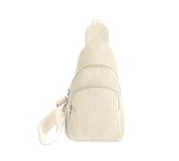 GIDWRIY Bolso Bandolera Pecho Mujer,Bolsos de Pecho de Pana,Bolso Bandolera Mochila Cruzada Senderismo,Chest Bag for Women,Sling Bag Women,Mochilas de Viaje Pequeña,Bolso de Hombro Casual - Beige