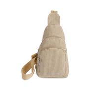 GIDWRIY Bolso Bandolera Pecho Mujer,Bolsos de Pecho de Pana,Bolso Bandolera Mochila Cruzada Senderismo,Chest Bag for Women,Sling Bag Women,Mochilas de Viaje Pequeña,Bolso de Hombro Casual - Caqui
