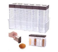 GIDWRIY Botes Especias Plastico,Organizador Especias Camping,Tarros Especiarias para Cocinar,Organizador Especiarias Transparente,Spice Jars,Caja De Condimentos Reutilizable con Tapa para Pimienta