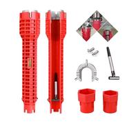 GIDWRIY Cle Robinet Lavabo Evier 8 En 1 Vier Multifonctionnelle,Cle Serrage Robinet,Outillage Plomberie Robinet,Cle Montage Mitigeur Evier,Outils Pour Installation de Robinet,Faucet Wrench