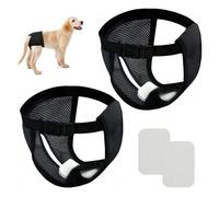 GIDWRIY Lot De 2 Braguitas Perro Celo Hembra XL,Bragas Perras Menstruales,Pañales Lavables para Perros,Pañales Perras Hembras Reutilizables,Bragas Higiénicas Perros con 6 Toallas Sanitarias