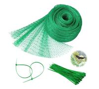 GIDWRIY Red Antipajaros 4 X 15 m,Mallas Antipalomas con 50 Bridas para Cables,Malla Protección Jardin,Red para Arboles Frutales,Estanque, Balcón,Mallas para Huerto,Malla Pajaros para Frutas Plantas