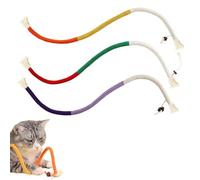 GIEEU 3 PCS Cat Catnip Juguetes de Cuerda,Juguetes interactivos para Gatos, giocattolo Naturale di masticare del Gatto che pulisce il rilascio di Stress di dentizione del Gatto 70cm