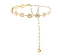 GIEEU Cadena de oro de la cintura, Cinturón de metal Concho, Cinturón hueco de la cadena de margaritas Ajustable Boho Cintura Cadena País Concierto Conjunto para el Vestido