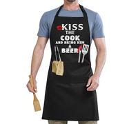 GIEEU Delantales de cocina,ajustable delantales para hombres y mujeres,chef delantales para el hogar,divertido delantal 2 bolsillos delantal,delantal impermeable para el hogar