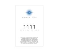 GIEIG Póster de Angel Number 1111 New Beginnings para estética de habitación, lienzo para pared e impresión sin marco, 20 x 30 pulgadas