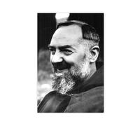 GIEIG Póster de retrato de San Padre Pío, lienzo decorativo para dormitorio, oficina, cocina, regalo, sin marco, 40 x 60 cm