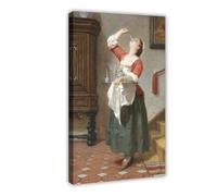 GIEIG Póster de The Maid By Wilhelm Amber para habitación de adolescentes y niños, lienzo para pared, marco de 50 x 75 cm