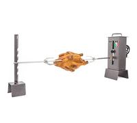 GIEMME Asador Giratorio Eléctrico para Carnes - Capacidad 6 kg - Altura Ajustable - Ideal para Chimeneas y Barbacoas - Fabricado en Italia