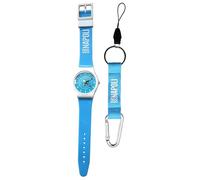 GIEMME S.r.l. Kit de reloj de pulsera y llavero SSC Nápoles, celeste con logotipo, producto oficial