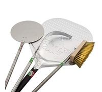 GIEMME Set Completo de Palas para Pizza Profesionales con Pala Forada de Aluminio y Accesorios para Horno Profundo