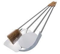 GIEMME - Set de 4 Palas para Pizza de Acero Inoxidable - Mango de 85 cm - Ideal para Pizzas de 30 cm