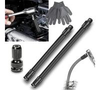 Gienslru 1/2 Flexible Shaft Extension Extender Torque Socket, Ratchet Spanners Electric Wrench Connecting Rod, 360° Flex Reach Extensions Bar for Outlets, Car Repair, Portable Hand Drive Tool (Mix-A)