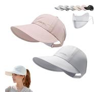 Gienslru 2 Pack UPF 50+ Sun Protection Baseball Hat for Women Men, Wide Brim UV Protection Cap, Adjustable Lightweight Quick Dry Sport Hat for Hiking Running Golf Gardening, Breathable Velcro Hat (I)