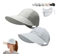 Gienslru 2 Pack UPF 50+ Sun Protection Baseball Hat for Women Men, Wide Brim UV Protection Cap, Adjustable Lightweight Quick Dry Sport Hat for Hiking Running Golf Gardening, Breathable Velcro Hat (E)