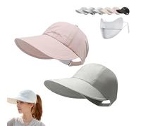 Gienslru 2 Pack UPF 50+ Sun Protection Baseball Hat for Women Men, Wide Brim UV Protection Cap, Adjustable Lightweight Quick Dry Sport Hat for Hiking Running Golf Gardening, Breathable Velcro Hat (D)
