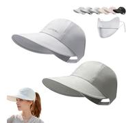 Gienslru 2 Pack UPF 50+ Sun Protection Baseball Hat for Women Men, Wide Brim UV Protection Cap, Adjustable Lightweight Quick Dry Sport Hat for Hiking Running Golf Gardening, Breathable Velcro Hat (H)