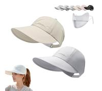 Gienslru 2 Pack UPF 50+ Sun Protection Baseball Hat for Women Men, Wide Brim UV Protection Cap, Adjustable Lightweight Quick Dry Sport Hat for Hiking Running Golf Gardening, Breathable Velcro Hat (B)