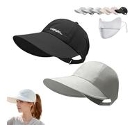 Gienslru 2 Pack UPF 50+ Sun Protection Baseball Hat for Women Men, Wide Brim UV Protection Cap, Adjustable Lightweight Quick Dry Sport Hat for Hiking Running Golf Gardening, Breathable Velcro Hat (J)