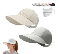 Gienslru 2 Pack UPF 50+ Sun Protection Baseball Hat for Women Men, Wide Brim UV Protection Cap, Adjustable Lightweight Quick Dry Sport Hat for Hiking Running Golf Gardening, Breathable Velcro Hat (L)