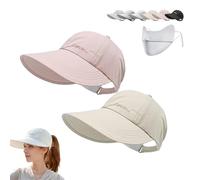 Gienslru 2 Pack UPF 50+ Sun Protection Baseball Hat for Women Men, Wide Brim UV Protection Cap, Adjustable Lightweight Quick Dry Sport Hat for Hiking Running Golf Gardening, Breathable Velcro Hat (C)