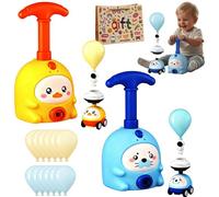 Gienslru Animal Air Powered Balloon Car Toy, Balloon Launcher Toy Set with Manual Pump, 2-in-1 Flying & Racing Car, DIY Physics Learning Fun for Kids Ages 3-8, Party Favors & Birthday Gift (C-1)