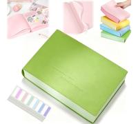 Gienslru Cuaderno de color grueso A5 720, tapa dura con cubierta de piel sintética, páginas de color sólido, papel resistente al blanqueamiento de 80 g/m², diario de tapa dura duradera para notas