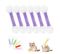 Gienslru Giant Q Tip Cat Toy with Catnip 6 Pack,Durable Cotton Swab Cat Toy for Indoor Cats,Interactive Teething Chew Sticks,Felt Kitty Kicker Toys For Boredom Relief and Exercise (A)