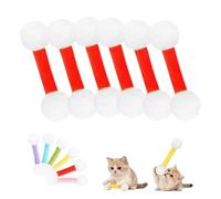 Gienslru Giant Q Tip Cat Toy with Catnip 6 Pack,Durable Cotton Swab Cat Toy for Indoor Cats,Interactive Teething Chew Sticks,Felt Kitty Kicker Toys For Boredom Relief and Exercise (D)
