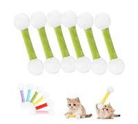 Gienslru Giant Q Tip Cat Toy with Catnip 6 Pack,Durable Cotton Swab Cat Toy for Indoor Cats,Interactive Teething Chew Sticks,Felt Kitty Kicker Toys For Boredom Relief and Exercise (C)