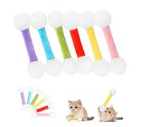 Gienslru Giant Q Tip Cat Toy with Catnip 6 Pack,Durable Cotton Swab Cat Toy for Indoor Cats,Interactive Teething Chew Sticks,Felt Kitty Kicker Toys For Boredom Relief and Exercise (G)