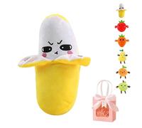 Gienslru Interactive Musical Plush Toy with Sounds, Touch-Sensor Soft Interactive Figure, Fun & Playful Sound-Activated Toys for Kids, Touch-Sensitive Banana Plush Toy for Parent-Child Play (B)
