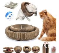 Gienslru Kitty Kurlz, tabla rascadora de órgano mágico para gatos, pelota para gatos, aventura, el mejor ejercicio físico mental interactivo para gatos de interior (1 unidad)