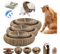 Gienslru Kitty Kurlz, tabla rascadora de órgano mágico para gatos, pelota para gatos, aventura, el último ejercicio físico mental interactivo para gatos de interior (3 piezas)