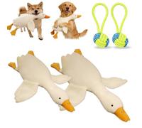 Gienslru Large Plush White Duck Dog Toy, 2026 New Enrichment Large White Puppy Plush, 50cm Cute Goose Stuffed Animal Duck Plushs Toys, Realistic Goose, for Dogs Chewing, Playing (Mix)