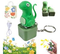 Gienslru Lizard Button, Lizard Keychain Sound, Lizards Button Sound, Lizards Keychain with Rechargeable LED Light & Realistic Croak, Portable Stress Reliever for Anxiety & Sensory Fun (1pc)