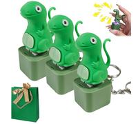 Gienslru Lizard Keychain Sound, Lizard Button, Rechargeable Lizards Anxiety Relief Keychain Button Toy, Lizards Push & Click Keychains, Funny Rechargeable Colourful Lights (3pcs)