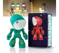 Gienslru Lonely Robot Cartoon Cute Robot Design Companion Table Light, 2026 New Mini Creative Robots Table Lamp, Fully Posable Body Bot Style Cordless Lamp, for Desk Bedroom Office (Green)