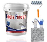 Gienslru Louis Forest - Pintura epoxi para suelos de arena, pintura epoxi para concreto, impermeable y no antideslizante (gris oscuro)
