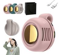 Gienslru Pequeño ventilador de cuello con clip Whirlwind, mini ventilador silencioso portátil de 3 velocidades, mini ventilador portátil recargable con clip, ventilador de cintura y cuello, para