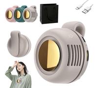 Gienslru Pequeño ventilador de cuello con clip Whirlwind, mini ventilador silencioso portátil de 3 velocidades, mini ventilador portátil recargable con clip, ventilador de cintura y cuello, para